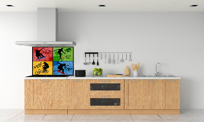 Achterwand keuken Fiets en skateboard