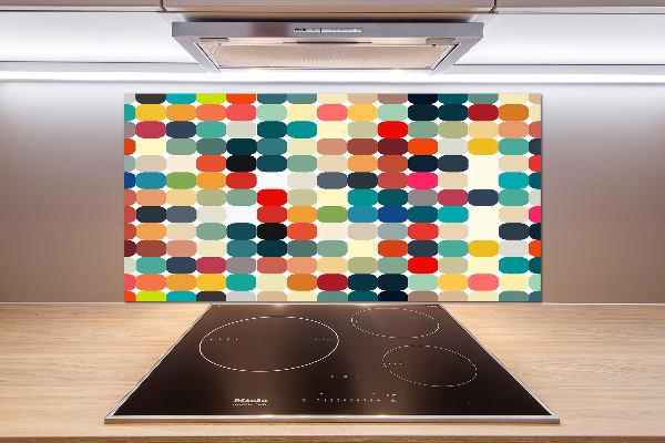 Spatscherm keuken Geometrische achtergrond