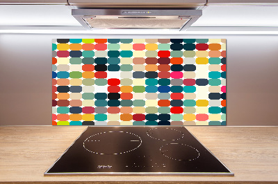 Spatscherm keuken Geometrische achtergrond