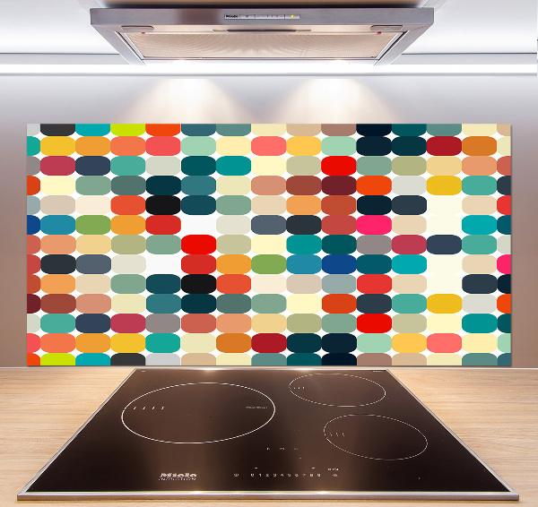 Spatscherm keuken Geometrische achtergrond