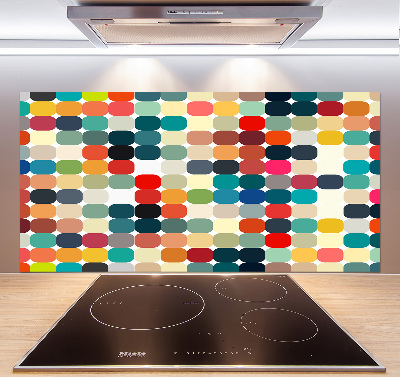 Spatscherm keuken Geometrische achtergrond