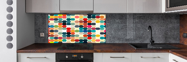 Spatscherm keuken Geometrische achtergrond