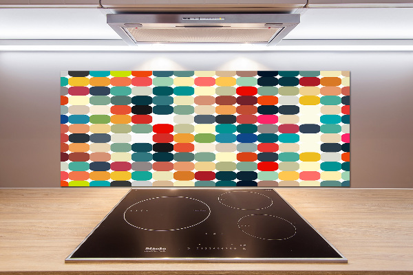 Spatscherm keuken Geometrische achtergrond