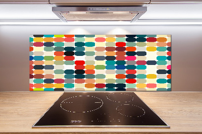 Spatscherm keuken Geometrische achtergrond