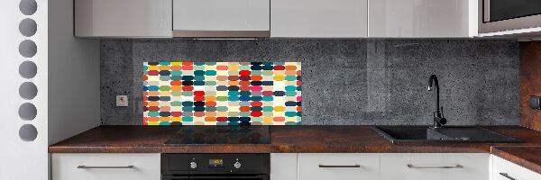 Spatscherm keuken Geometrische achtergrond