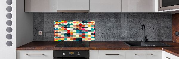 Spatscherm keuken Geometrische achtergrond