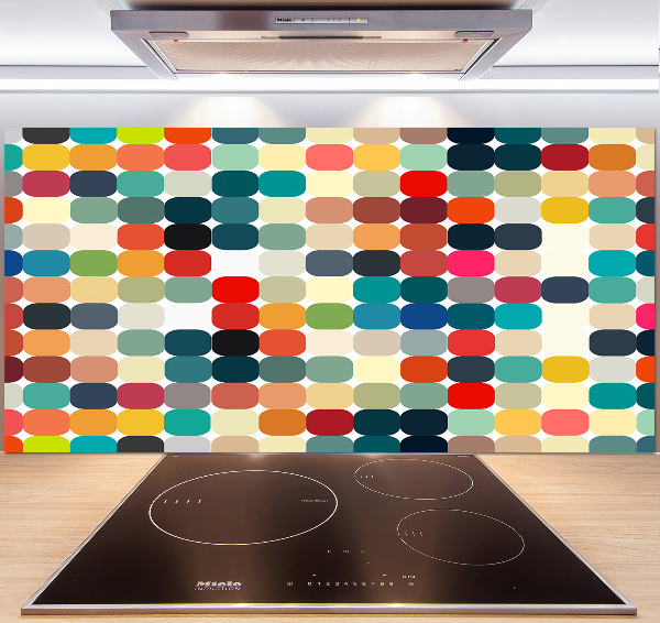 Spatscherm keuken Geometrische achtergrond