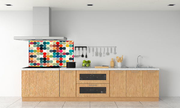 Spatscherm keuken Geometrische achtergrond