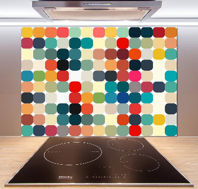 Spatscherm keuken Geometrische achtergrond