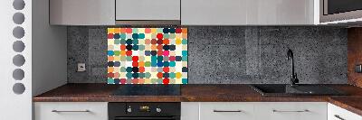 Spatscherm keuken Geometrische achtergrond