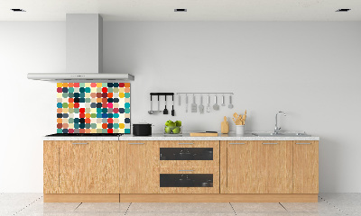 Spatscherm keuken Geometrische achtergrond