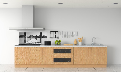 Spatplaat keuken Houten steiger