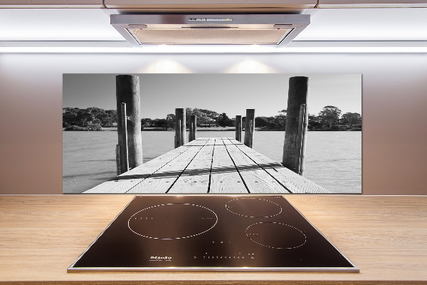 Spatplaat keuken Houten steiger