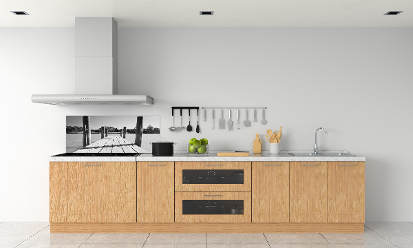 Spatplaat keuken Houten steiger