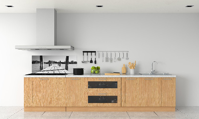 Spatplaat keuken Houten steiger