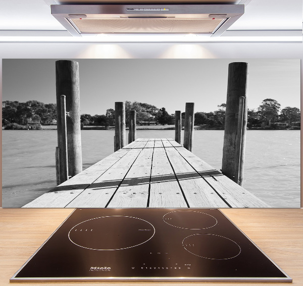 Spatplaat keuken Houten steiger