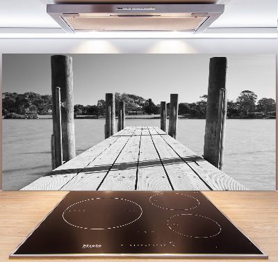 Spatplaat keuken Houten steiger