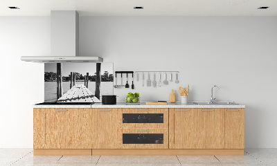 Spatplaat keuken Houten steiger