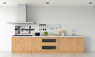 Spatplaat keuken Houten steiger