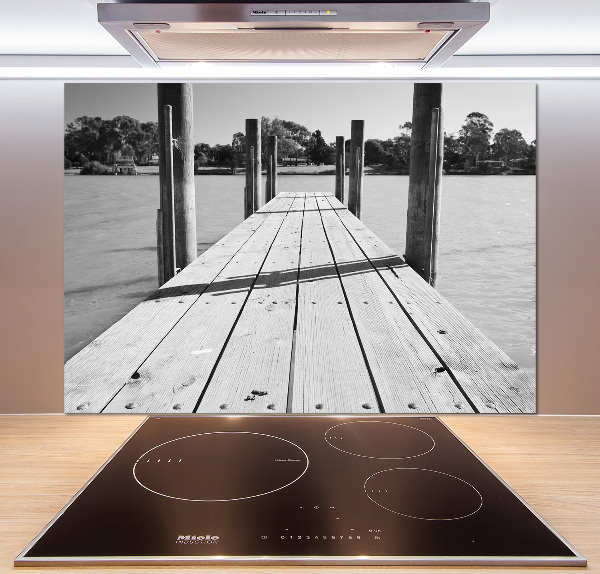 Spatplaat keuken Houten steiger