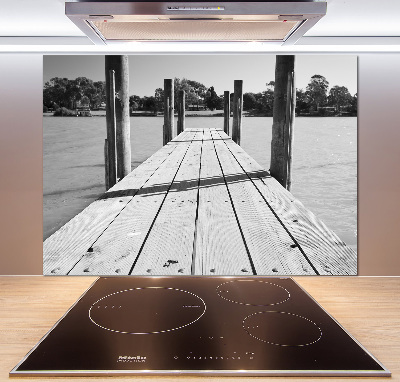 Spatplaat keuken Houten steiger