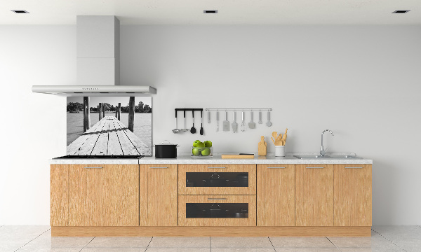 Spatplaat keuken Houten steiger