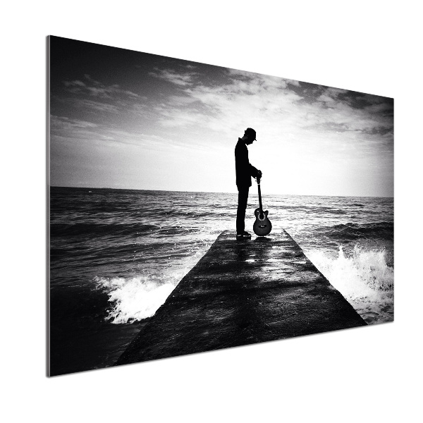 Panel do kuchni Gitarzysta na molo