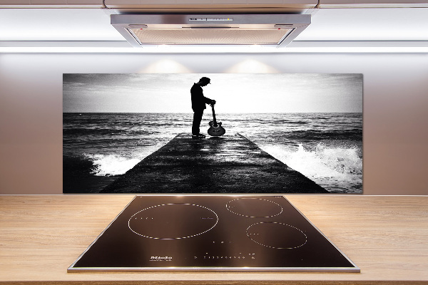 Panel do kuchni Gitarzysta na molo