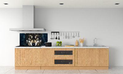 Spatscherm keuken Wolven