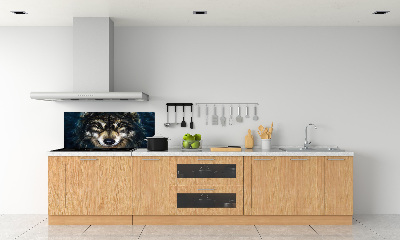 Spatscherm keuken Wolven
