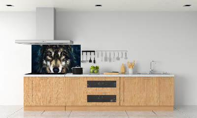 Spatscherm keuken Wolven