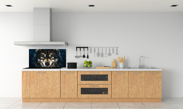 Spatscherm keuken Wolven