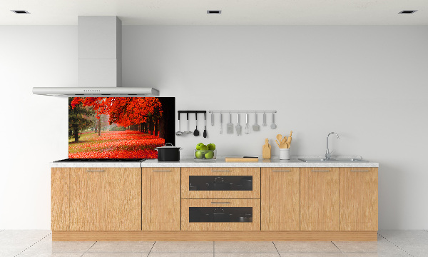 Spatplaat keuken Bomen in de herfst