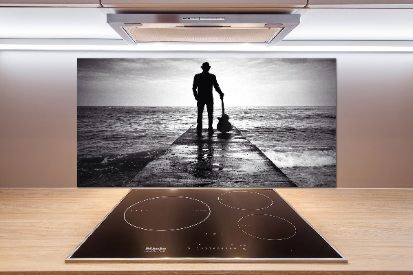 Panel do kuchni Gitarzysta na molo