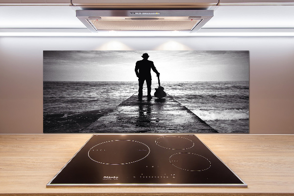 Panel do kuchni Gitarzysta na molo