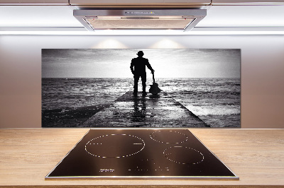 Panel do kuchni Gitarzysta na molo