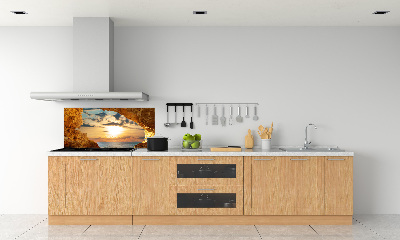 Glazen achterwand keuken Grot aan zee