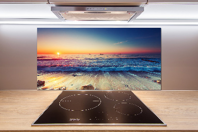 Achterwand keuken Zonsopgang aan zee
