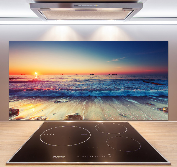 Achterwand keuken Zonsopgang aan zee