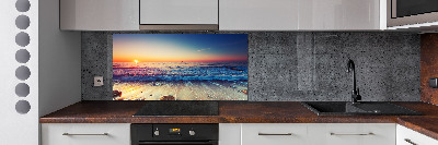 Achterwand keuken Zonsopgang aan zee