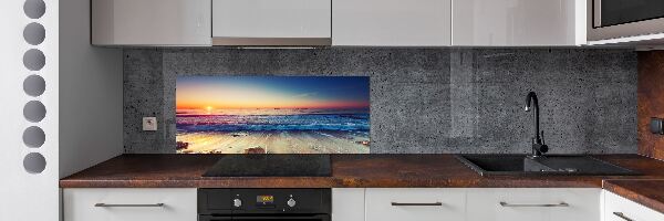 Achterwand keuken Zonsopgang aan zee
