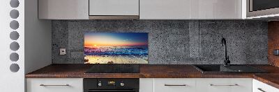 Achterwand keuken Zonsopgang aan zee