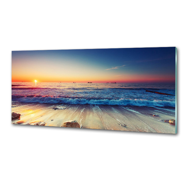 Panel lacobel Wschód słońca morze