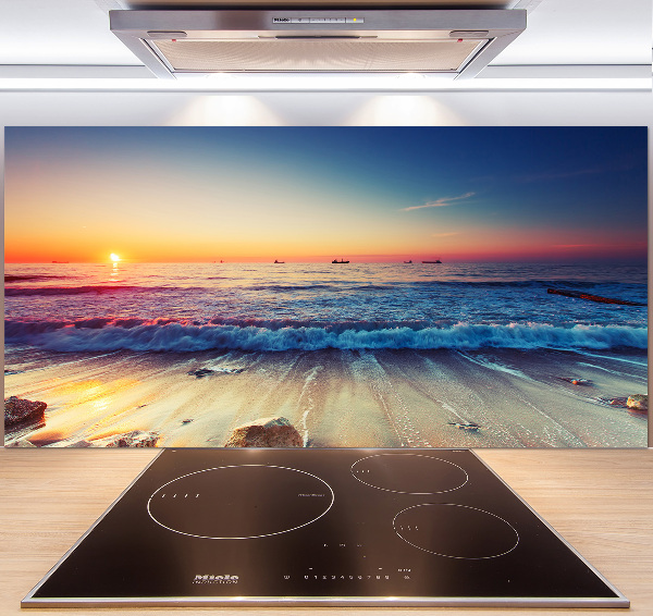 Achterwand keuken Zonsopgang aan zee