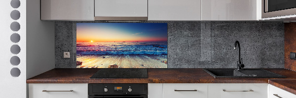 Achterwand keuken Zonsopgang aan zee
