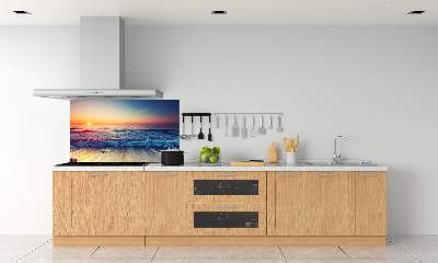 Achterwand keuken Zonsopgang aan zee