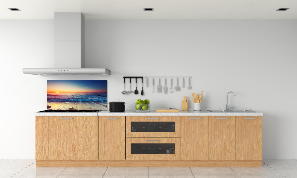 Achterwand keuken Zonsopgang aan zee