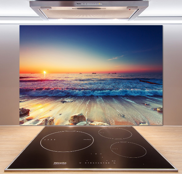 Achterwand keuken Zonsopgang aan zee