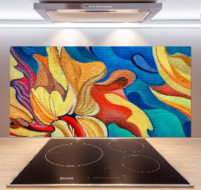 Panel do kuchni Abstrakcyjny kwiat