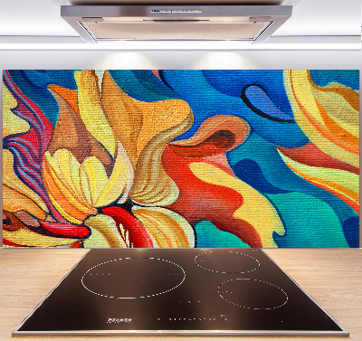 Panel do kuchni Abstrakcyjny kwiat